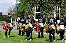 The Dhol Enforcement Agency in live performance